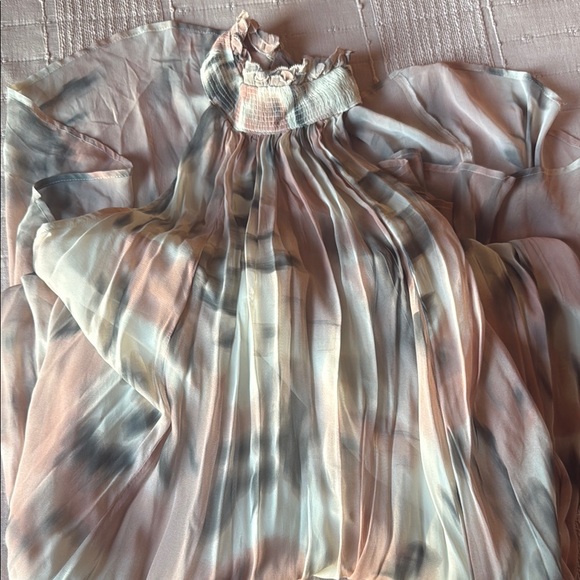 Maeve Halter Sheer Printed Maxi Dress - Picture 4 of 5